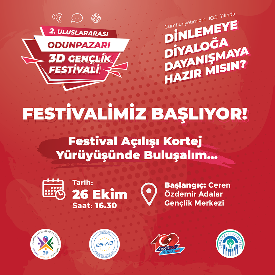 2. ULUSLARARASI ODUNPAZARI 3D GENÇLİK FESTİVALİ AÇILIŞI KORTEJ YÜRÜYÜŞÜ