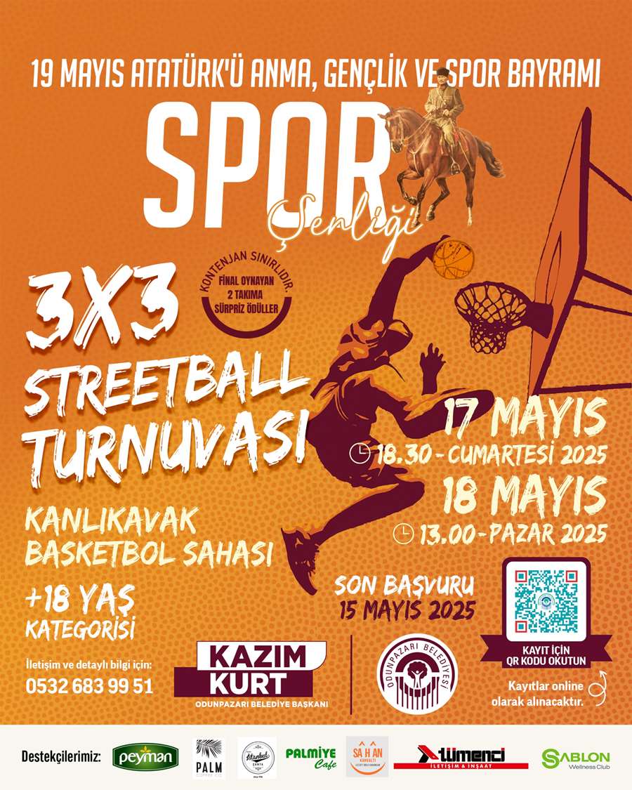 3X3 Streetball Turnuvası  Kayıt Formu
