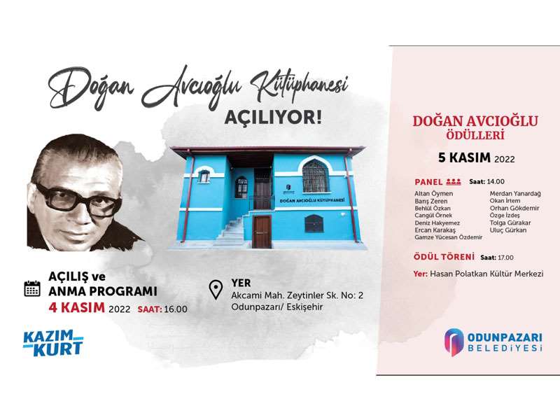 Doğan Avcıoğlu Kütüphanesi Cuma günü açılıyor