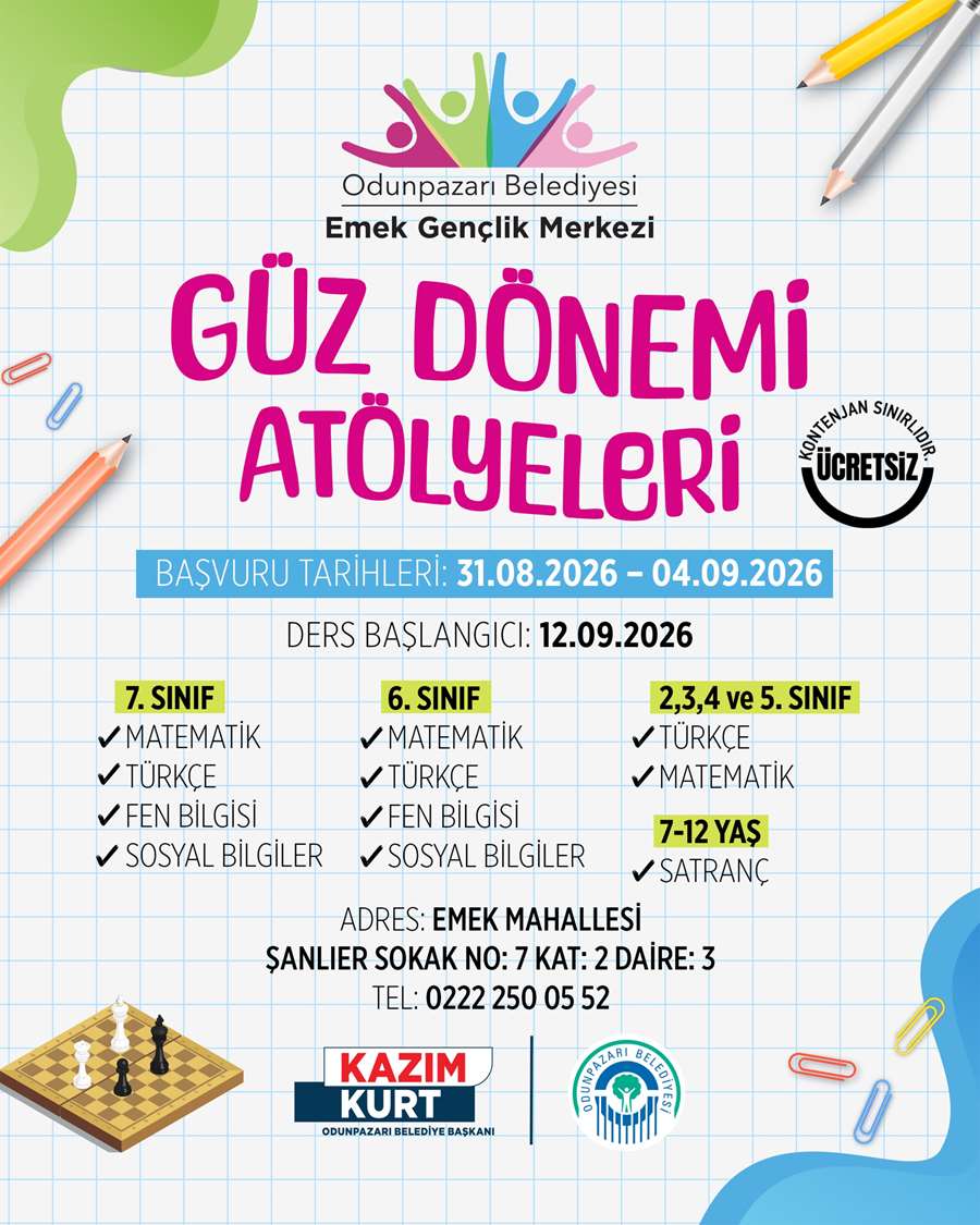 Emek Gençlik Merkezi’nde güz dönemi atölyeleri başlıyor