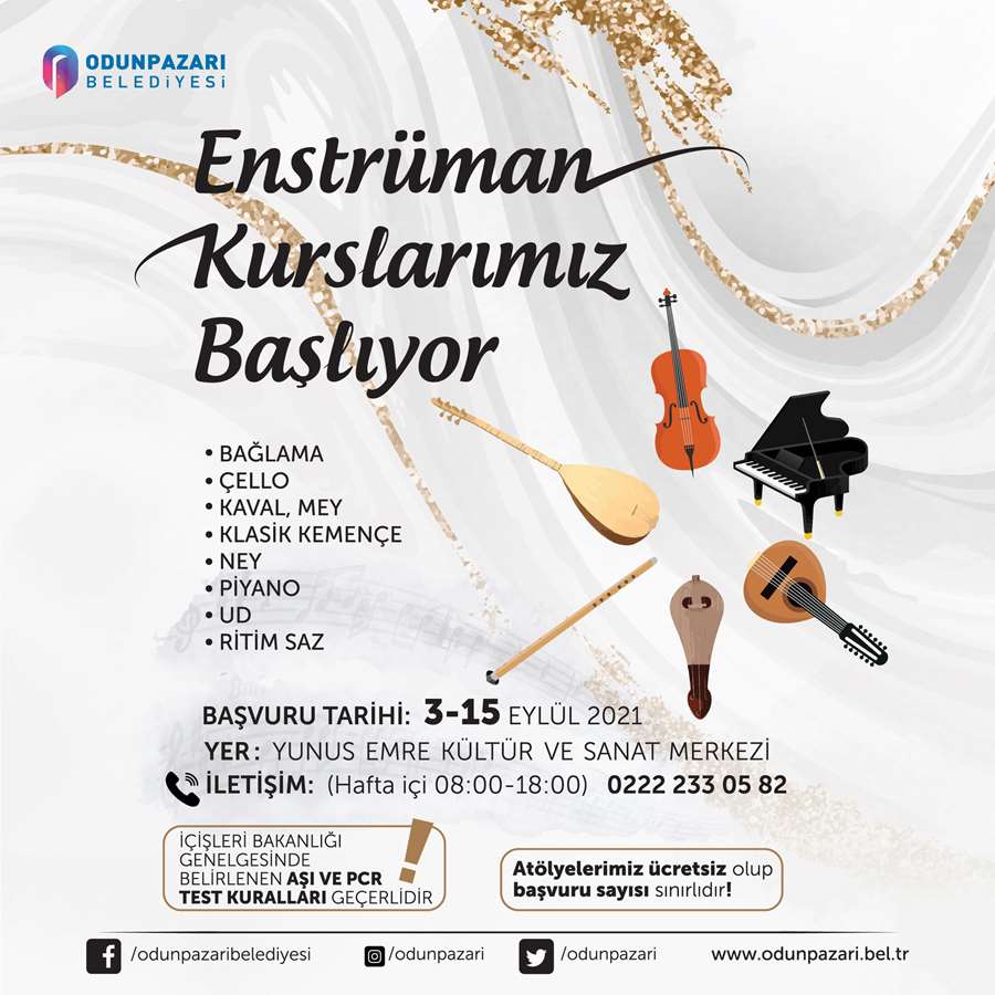 Enstrüman Kurslarımız Başlıyor