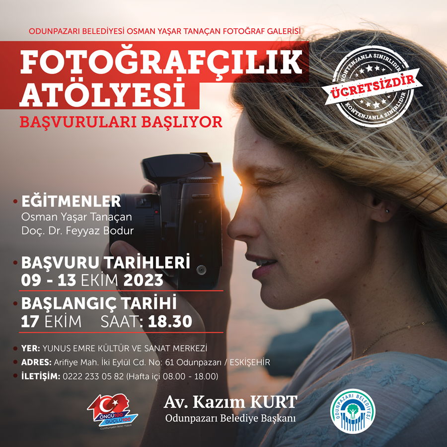 FOTOĞRAFÇILIK ATÖLYESİ BAŞVURULARI BAŞLIYOR