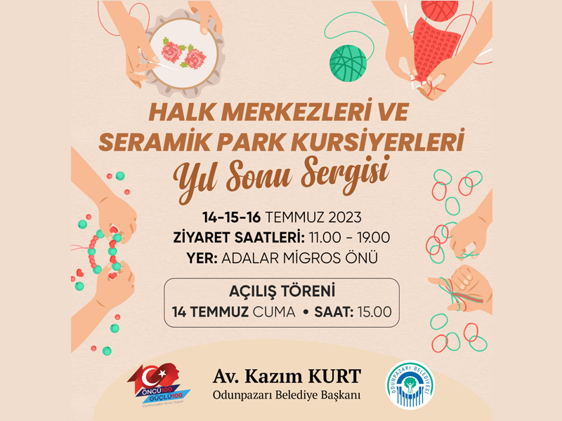 Halk Merkezleri ve Seramik Park Kursiyerleri Yıl Sonu Sergisi Adalar’da açılacak