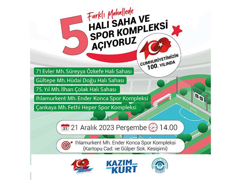 Kazım Kurt “5 mahalleye halı saha” sözünü yerine getirdi