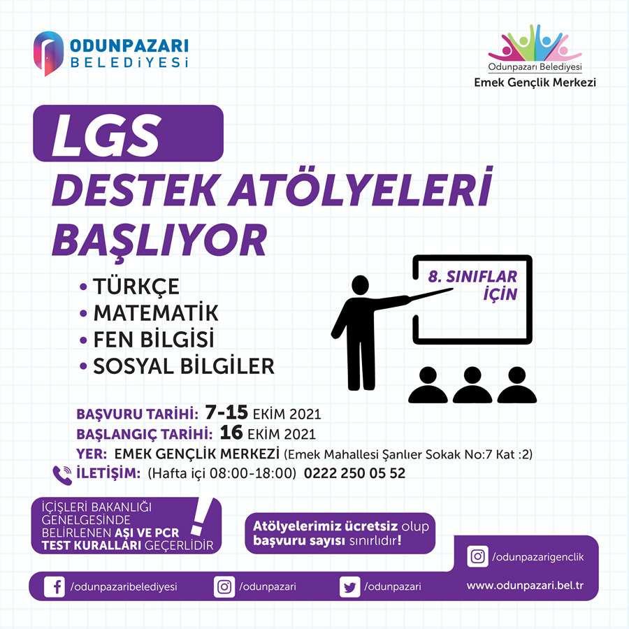 LGS Destek Atölyeleri Başlıyor