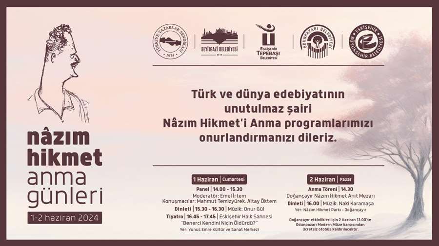 Nazım Hikmet Eskişehir’de anılacak