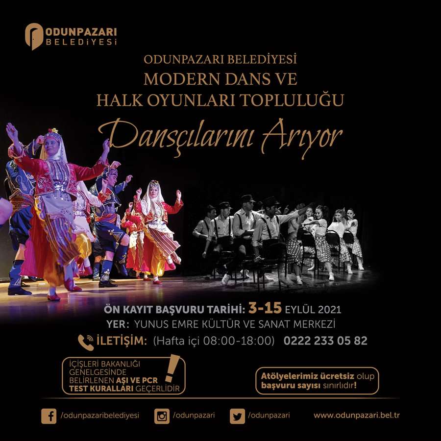Odunpazarı Belediyesi Modern Dans ve Halk Oyunları Topluluğu Dansçılarını Arıyor