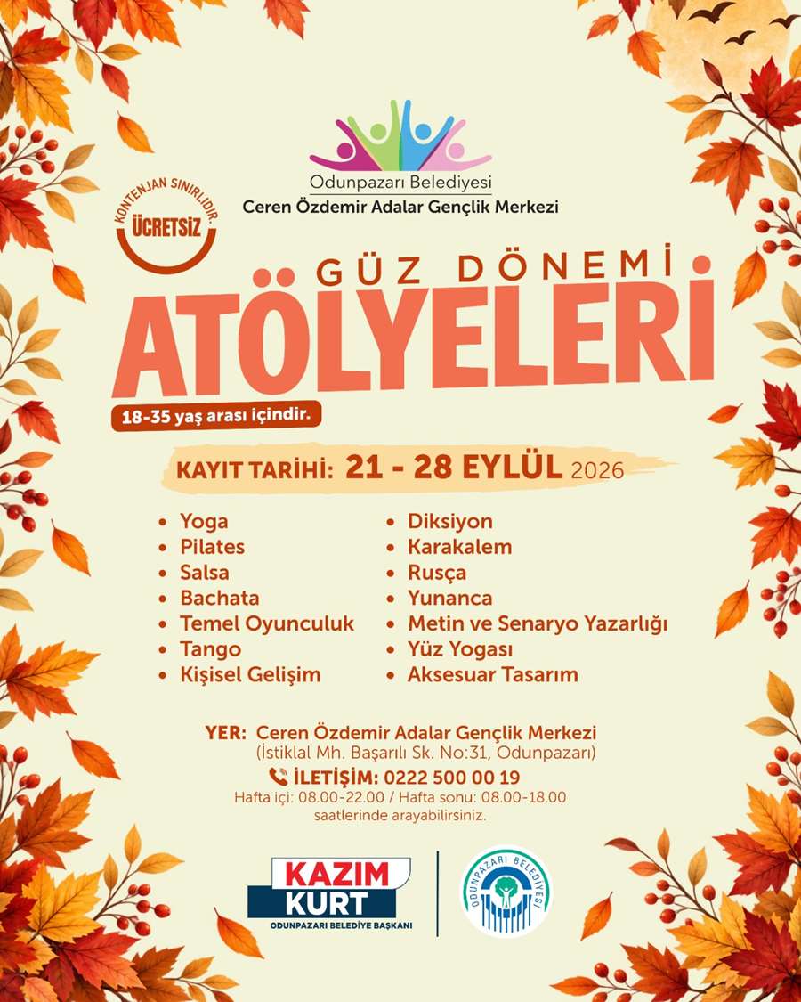 Odunpazarı Belediyesi’nden gençlere ücretsiz sonbahar atölyeleri