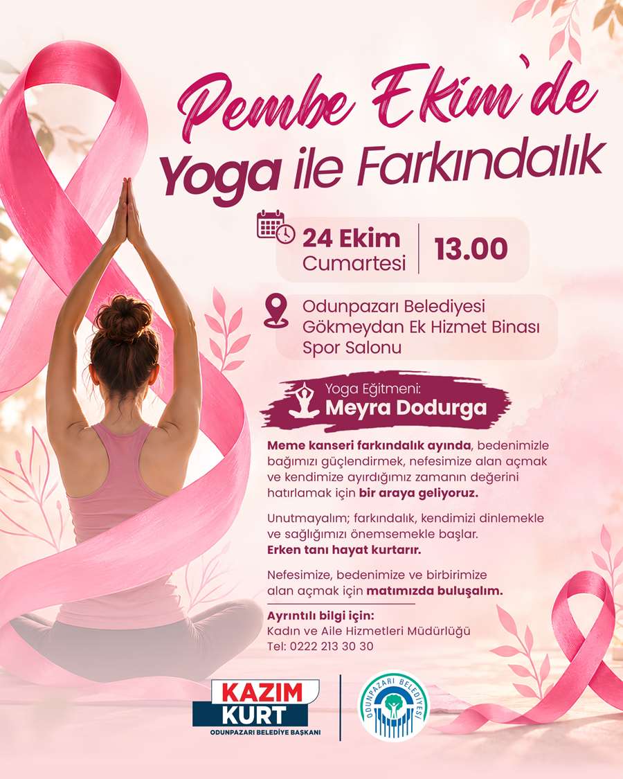 Odunpazarı Belediyesi’nden Pembe Ekim’de yoga ile farkındalık etkinliği