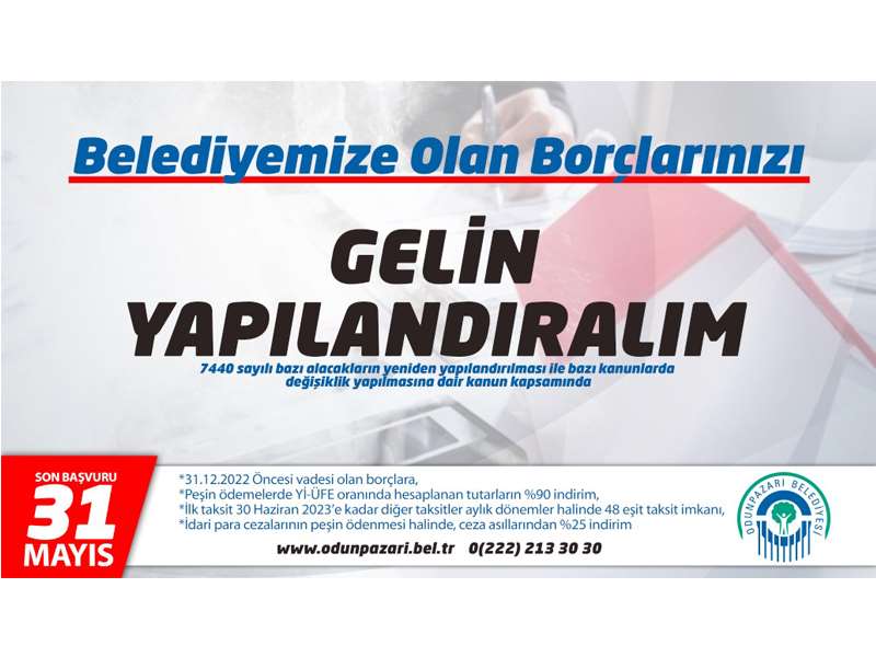 Odunpazarı Belediyesi vergi borçlarını yapılandırıyor