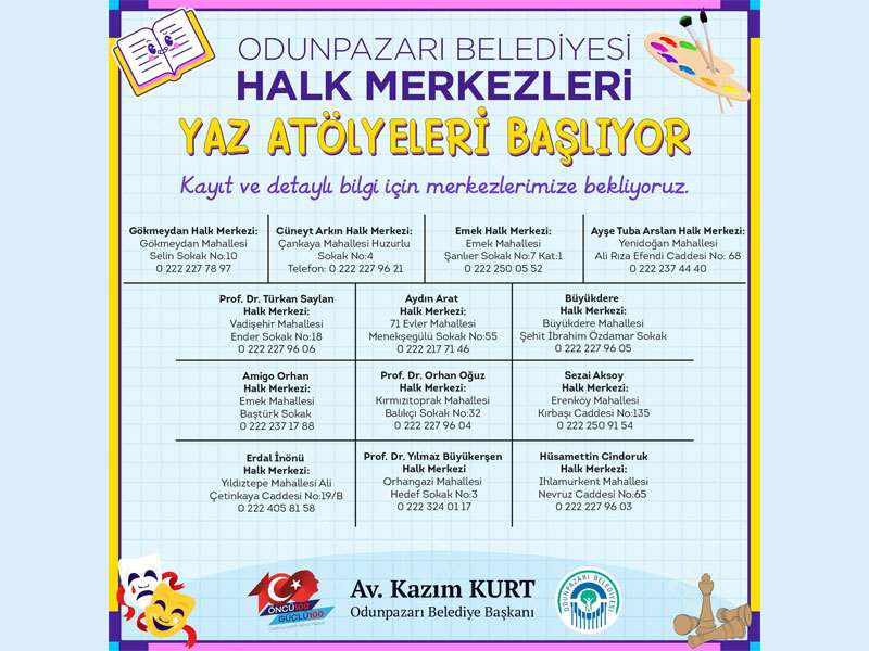 Odunpazarı çocuklar için Yaz Atölyeleri açıyor