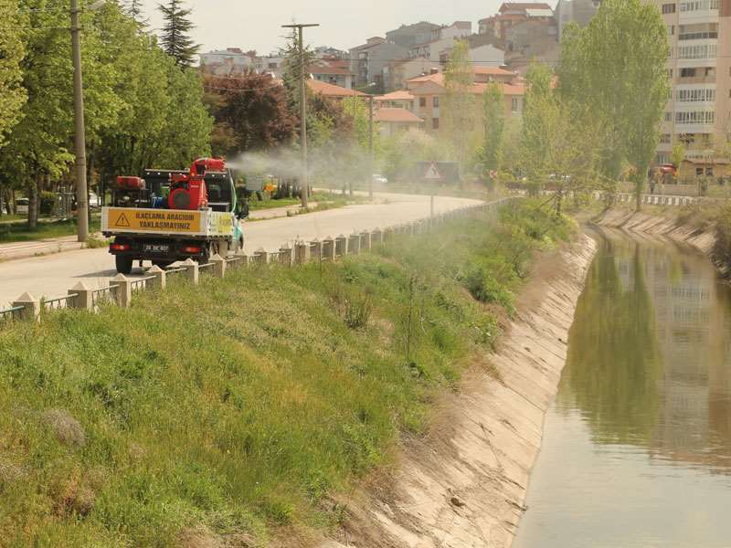 Odunpazarı’nda ilaçlama çalışmaları devam ediyor