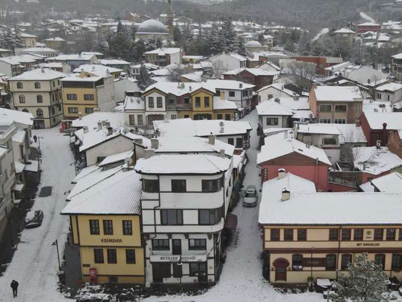 Odunpazarı’nda seyirlik kar manzaraları