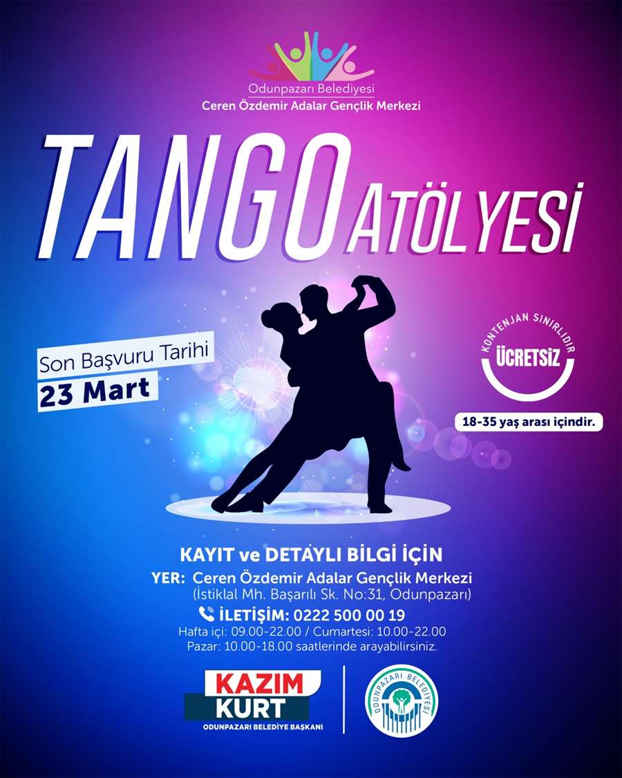 Odunpazarı'nda Tango Rüzgarı estirecek atölye!