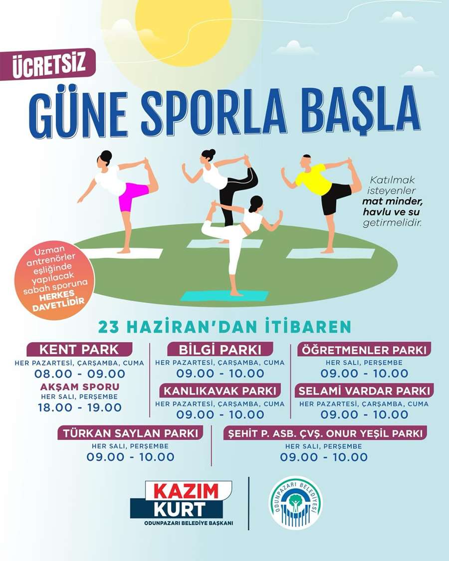 Parklarda spor etkinlikleri başlıyor