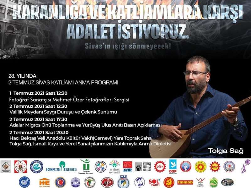 Sivas’ta katledilenler anılacak
