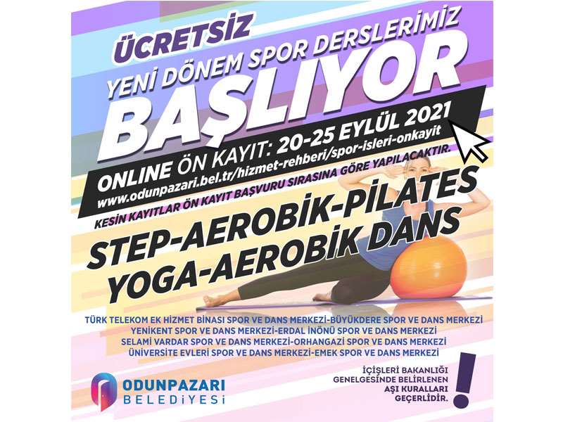 Yeni dönem spor atölyeleri için ön kayıtlar başlıyor