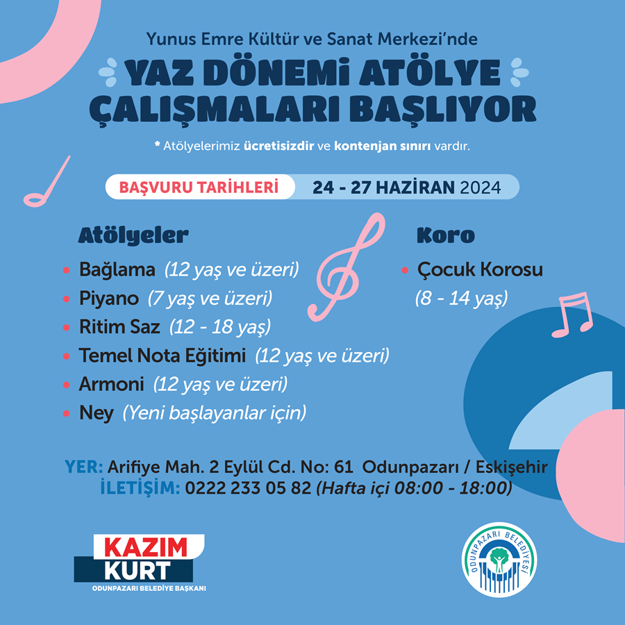 YKSM YAZ ATÖLYELERİ BAŞLIYOR