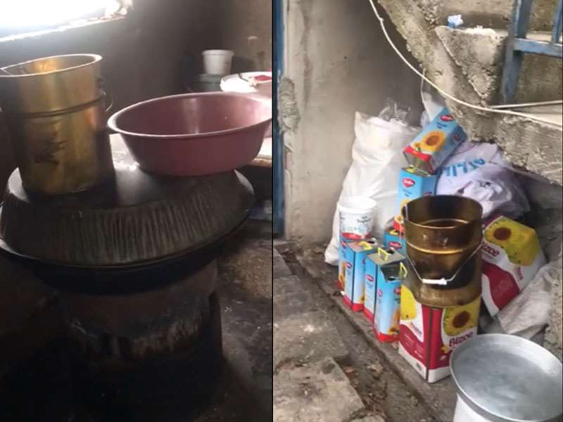 Zabıta, ballı ballı üretilen merdiven altı depoya baskın yaptı