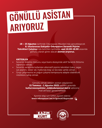 GÖNÜLLÜ ASİSTAN ARIYORUZ