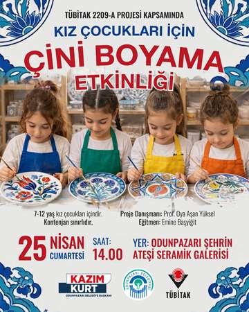 "Minik Eller Çini Boyuyor" Kız Çocukları İçin Çini Boyama Etkinliği