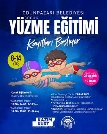 Odunpazarı Belediyesi’nden Çocuk ve Yetişkinlere Yüzme Eğitimi