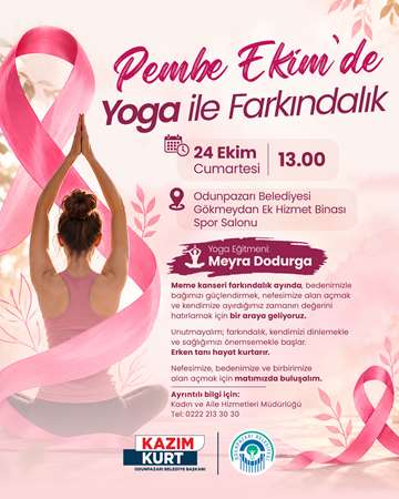 Odunpazarı Belediyesi’nden Pembe Ekim’de yoga ile farkındalık etkinliği