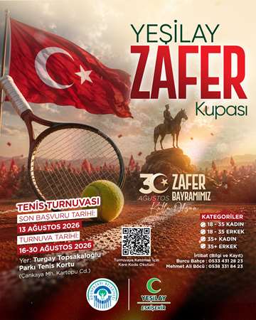 Yeşilay Zafer Kupası Tenis Turnuvası için kayıtlar başladı